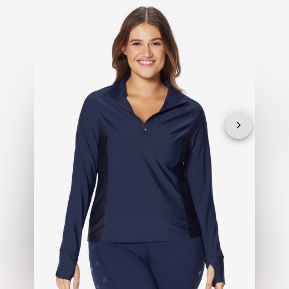 NWT Ruby Ribbon Starlight Sport Top Midnight/Black Size Small